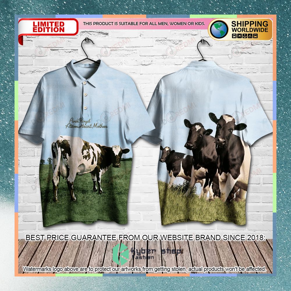 pink floyd atom heart mother album polo shirt 1 883