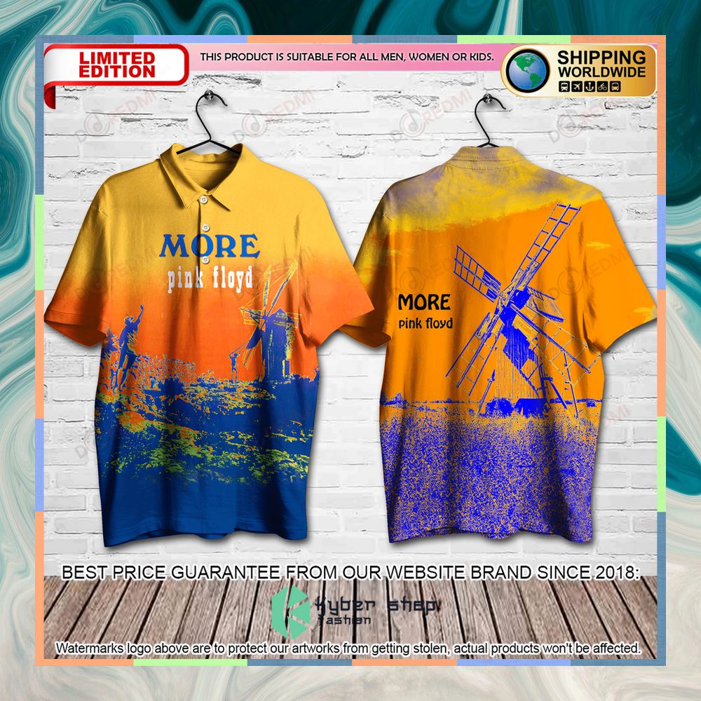 Pink Floyd Band More Polo Shirt 3 pink floyd band more polo shirt 1 759