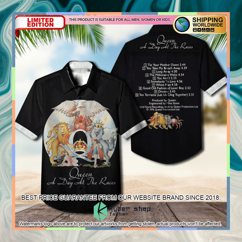 Queen Band A Day At The Races Album Hawaiian Shirt 3 queen band a day at the races album hawaiian shirt 1 508