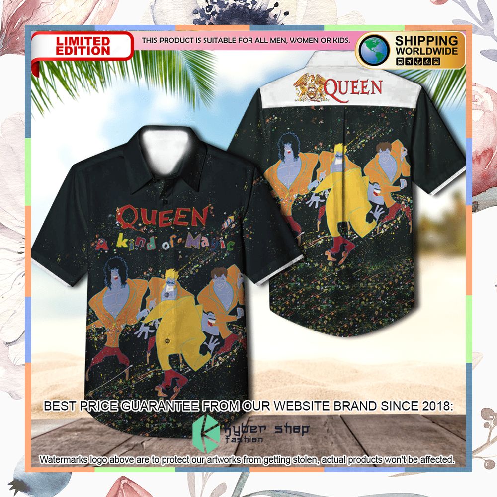 queen band a kind of magic album hawaiian shirt 1 351