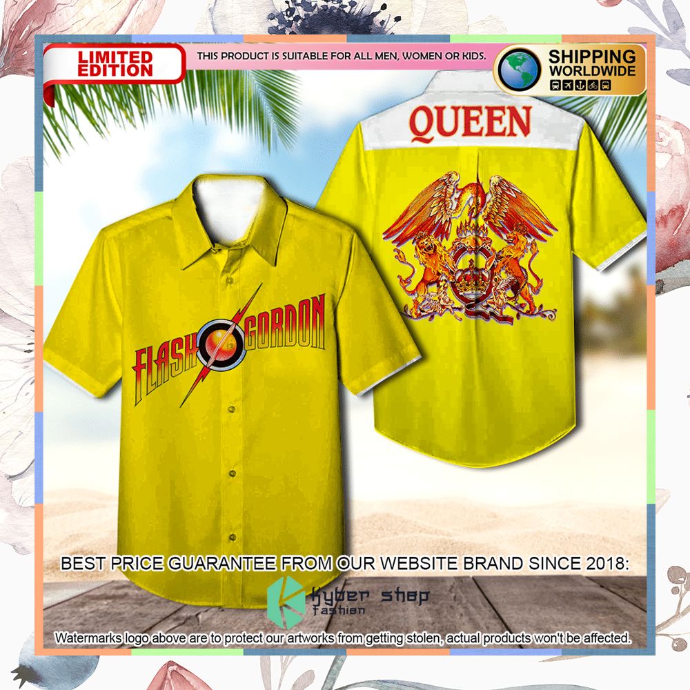 queen band flash gordon album hawaiian shirt 1 945
