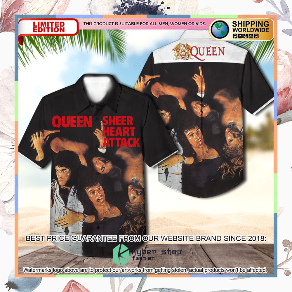queen band sheer heart attack album hawaiian shirt 1 423