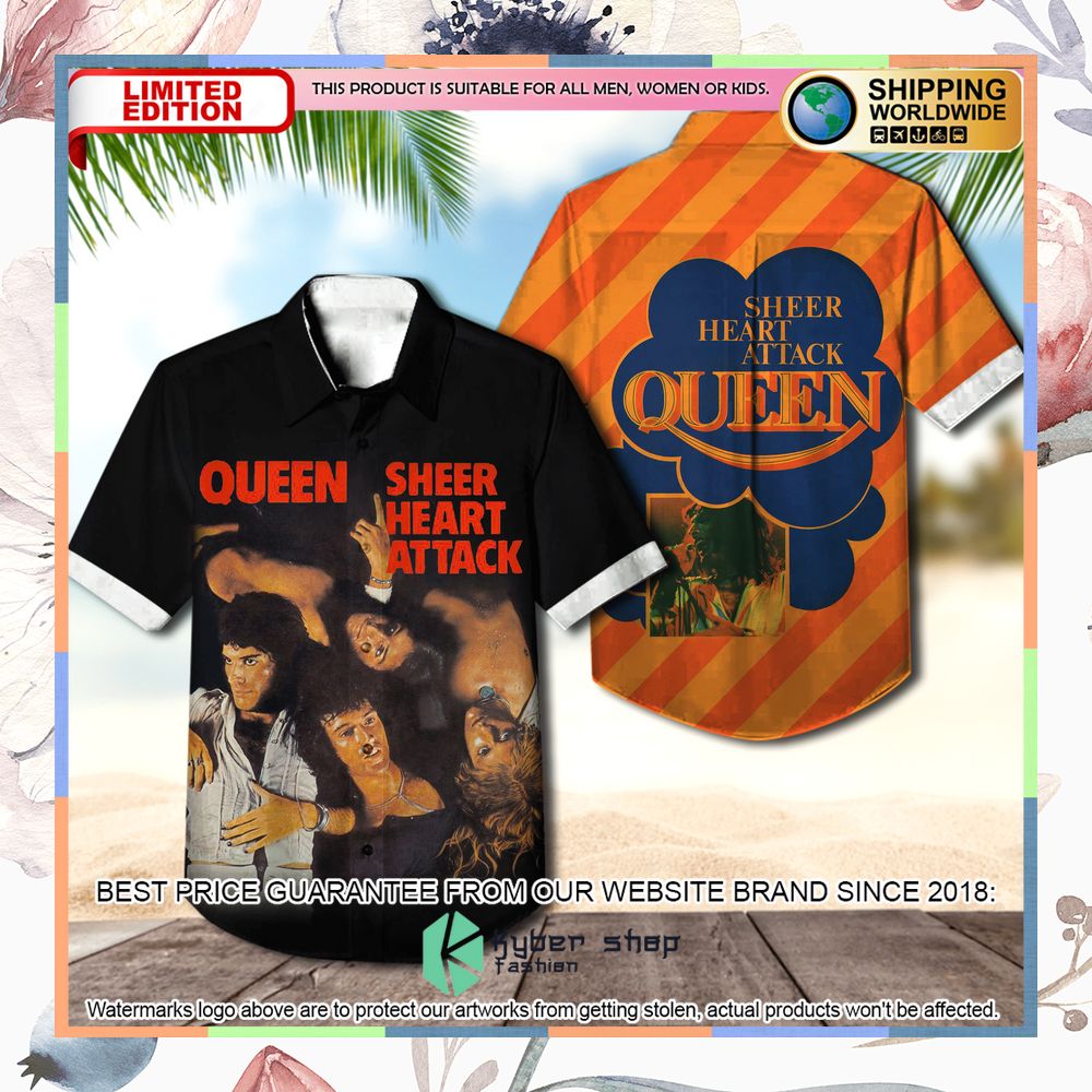 queen band sheer heart attack hawaiian shirt 1 990