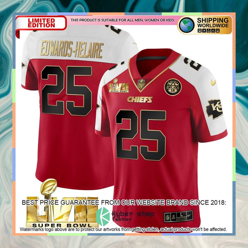 Red Alternate SUPER BOWL LVII Edwards-Helaire 25 Football Jersey 3 red alternate super bowl lvii edwards helaire 25 football jersey 1 328