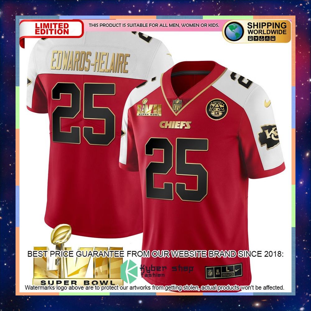Red Alternate SUPER BOWL LVII Edwards-Helaire 25 Football Jersey 5 red alternate super bowl lvii edwards helaire 25 football jersey 1 628