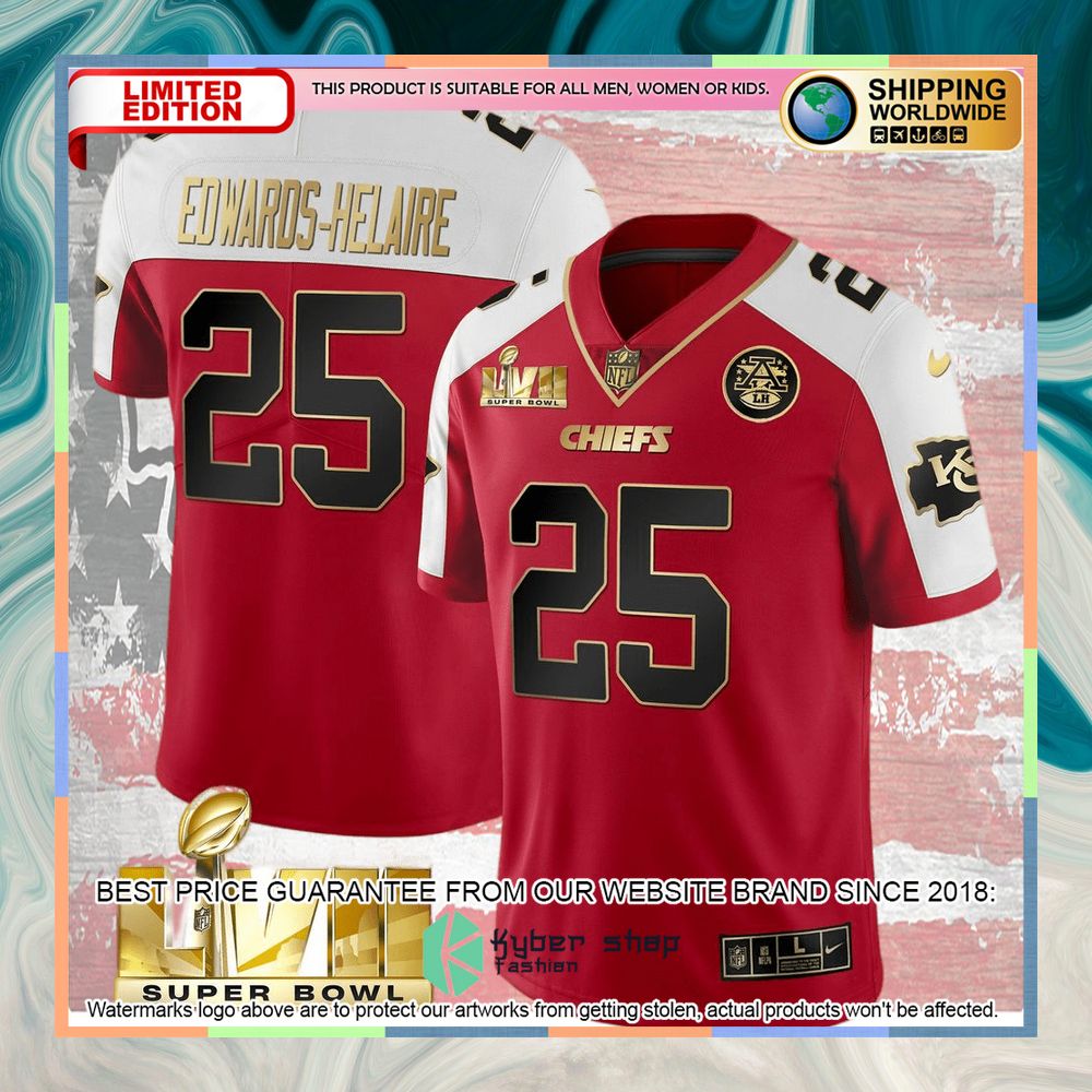 Red Alternate SUPER BOWL LVII Edwards-Helaire 25 Football Jersey 4 red alternate super bowl lvii edwards helaire 25 football jersey 2 631