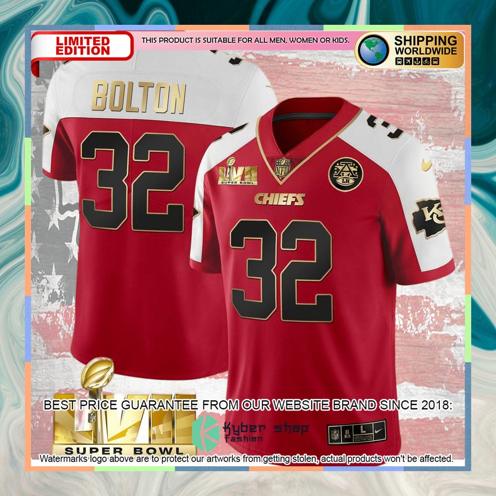 Red Alternate SUPER BOWL LVII Nick Bolton 32 Football Jersey 4 red alternate super bowl lvii nick bolton 32 football jersey 2 333