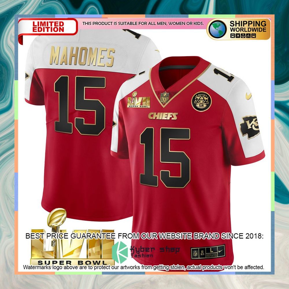 Red Alternate SUPER BOWL LVII Patrick Mahomes 15 Football Jersey 3 red alternate super bowl lvii patrick mahomes 15 football jersey 1 436