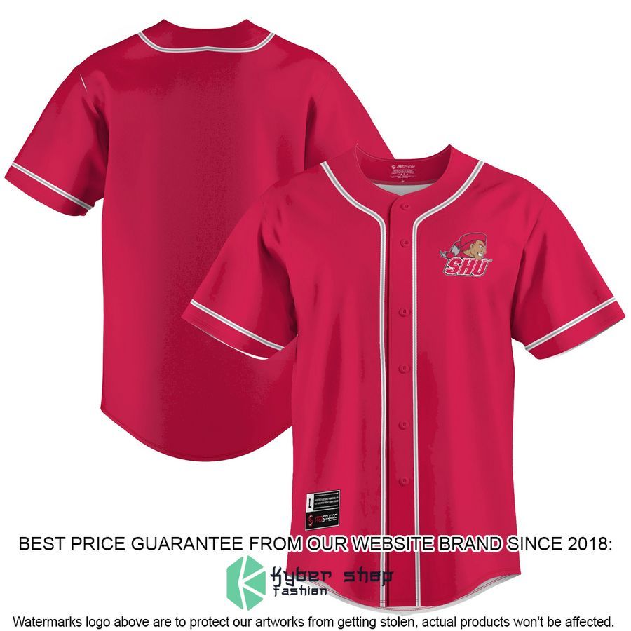Sacred Heart Pioneers Red Baseball Jersey 4 Sacred Heart Pioneers Red Baseball Jersey word3