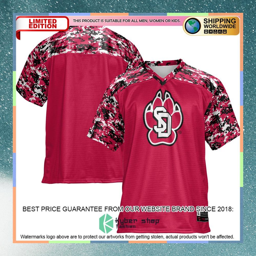 South Dakota Coyotes Red Football Jersey 5 South Dakota Coyotes Red Football Jersey word2