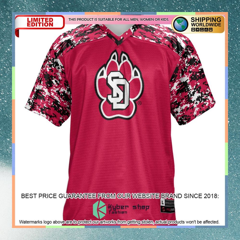 South Dakota Coyotes Red Football Jersey 6 South Dakota Coyotes Red Football Jersey word2