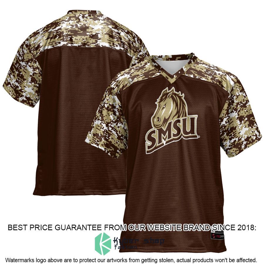 Southwest Minnesota State Mustangs Brown Football Jersey
