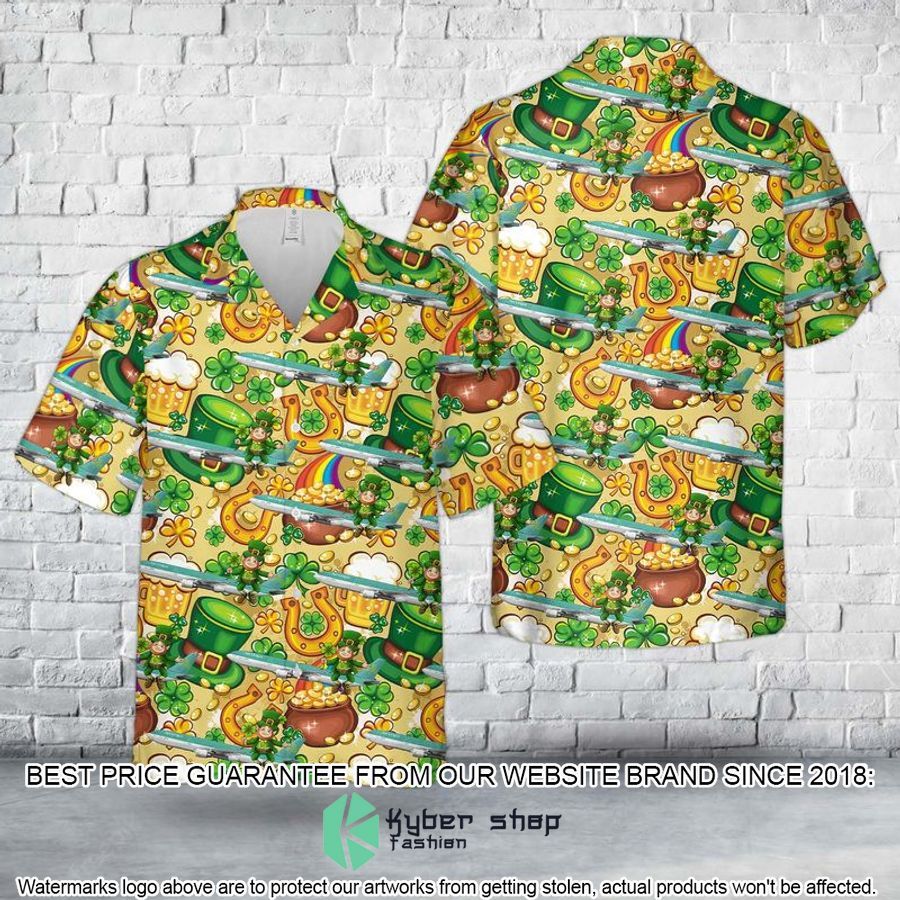 St. Patrick's Day Aer Lingus St Patrick Airbus A330-302 EI-ELA Hawaiian Shirt