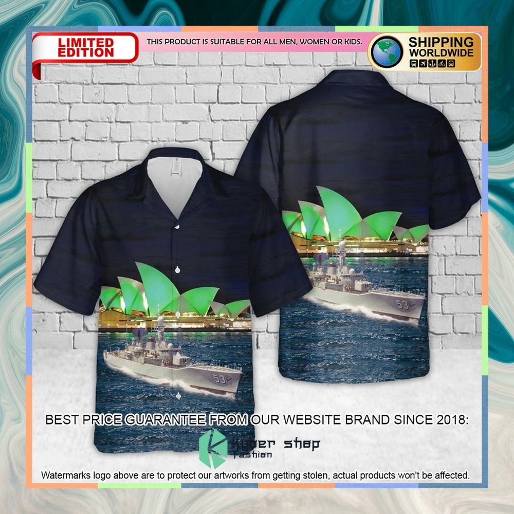 St. Patrick's Day Royal Australian Navy HMAS Torrens DE 53 Hawaiian Shirt 3 St. Patrick's Day Royal Australian Navy HMAS Torrens DE 53 Hawaiian Shirt word3