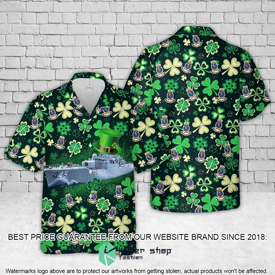 St. Patrick's Day Royal Australian Navy HMAS Yarra DE 45 Hawaiian Shirt