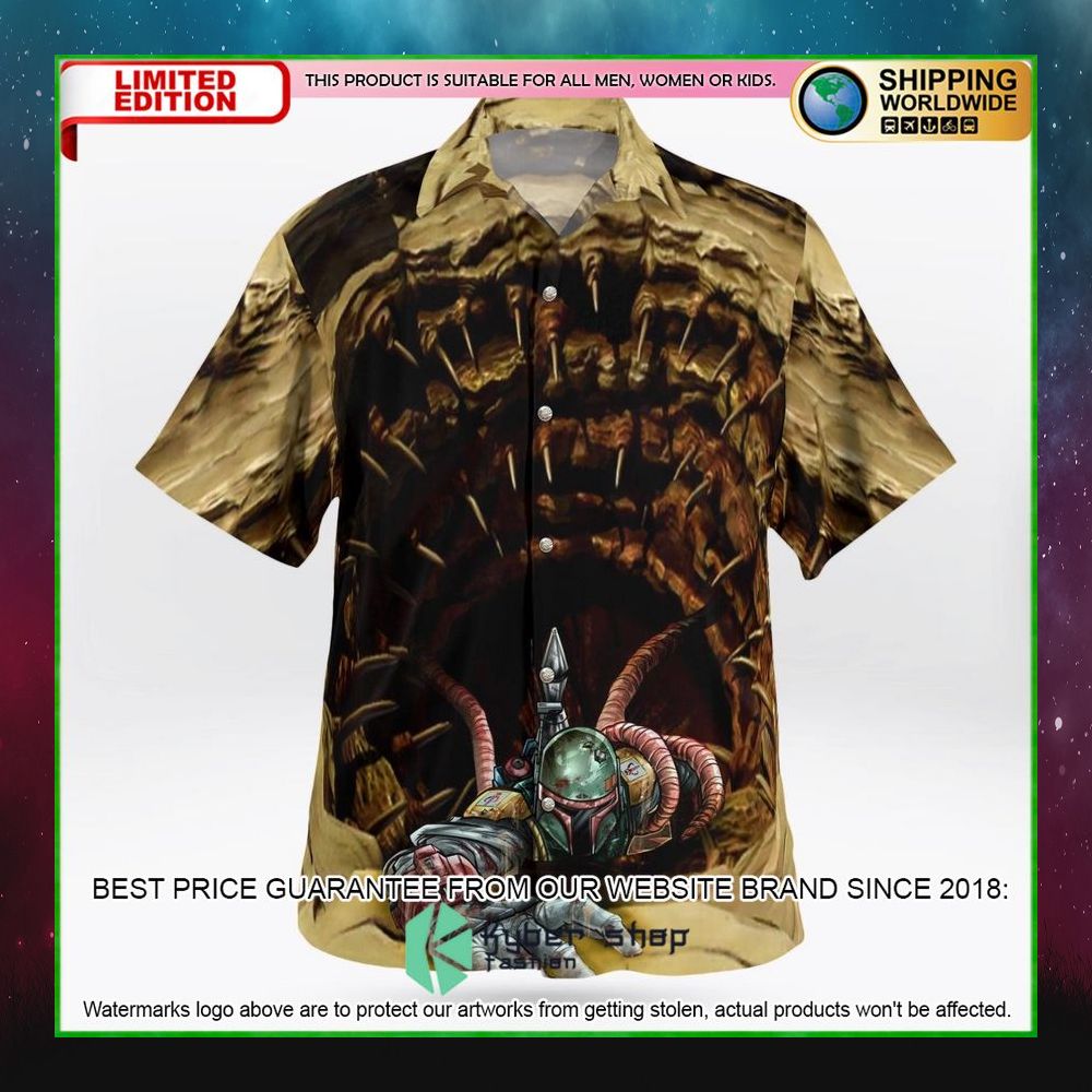 Star Wars Boba Fett Sarlacc Hawaiian Set 17 Star Wars Boba Fett Sarlacc Hawaiian Set word2