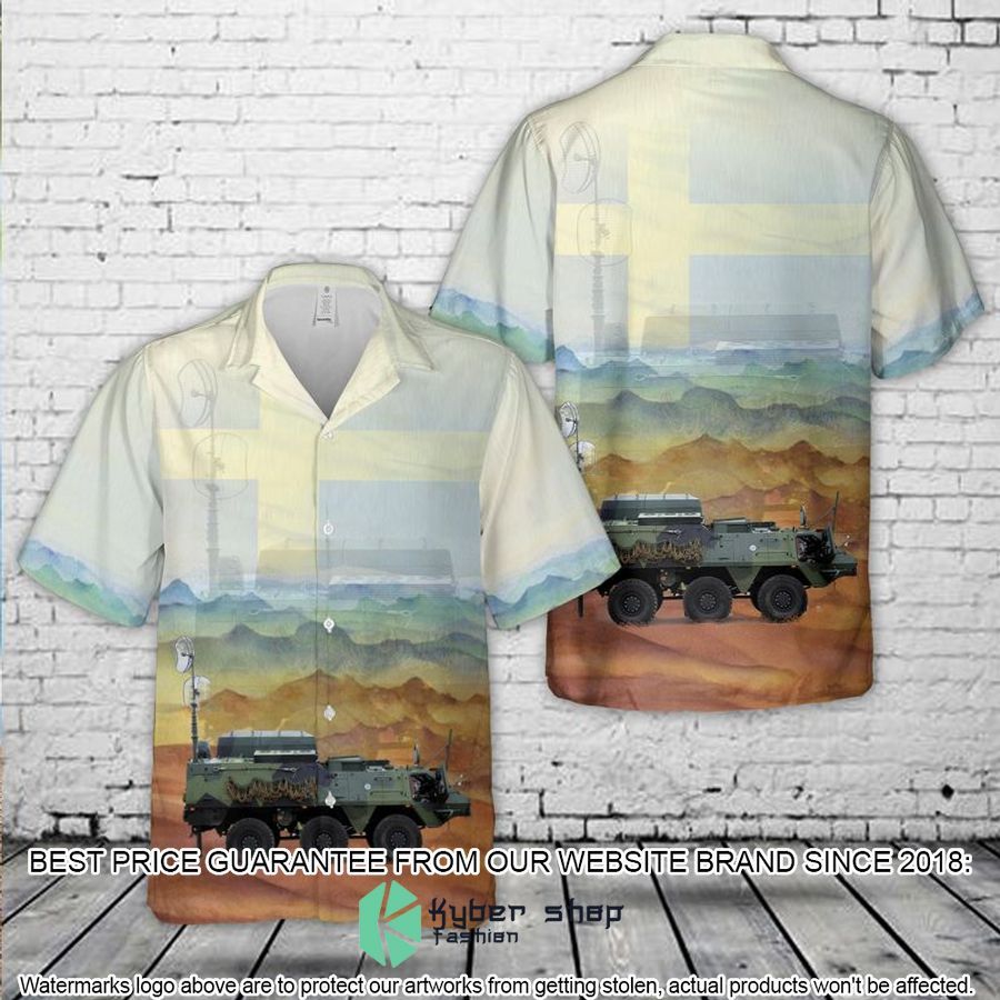 Swedish Army Pasi XA-202 VIPA (Ps 922-218) armoured signals vehicle Hawaiian Shirt