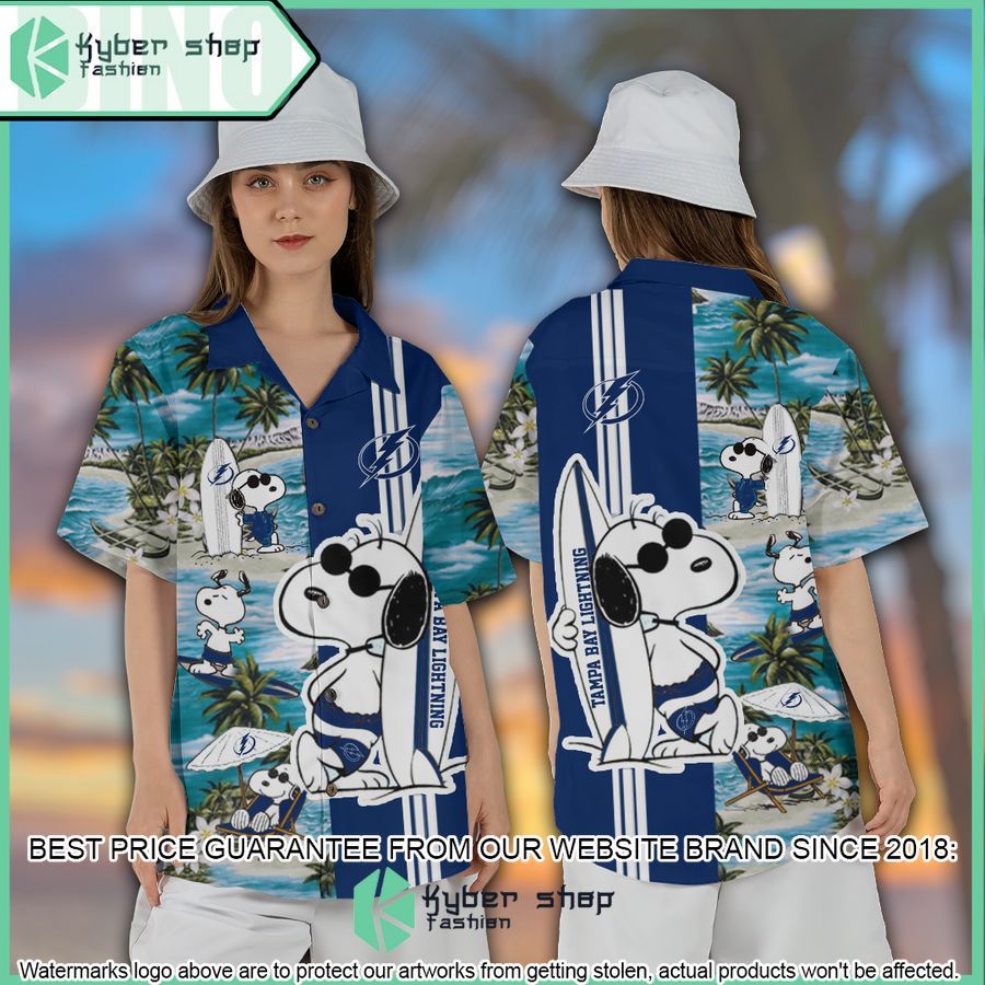 tampa bay lightning snoopy hawaiian shirt and shorts 1 888