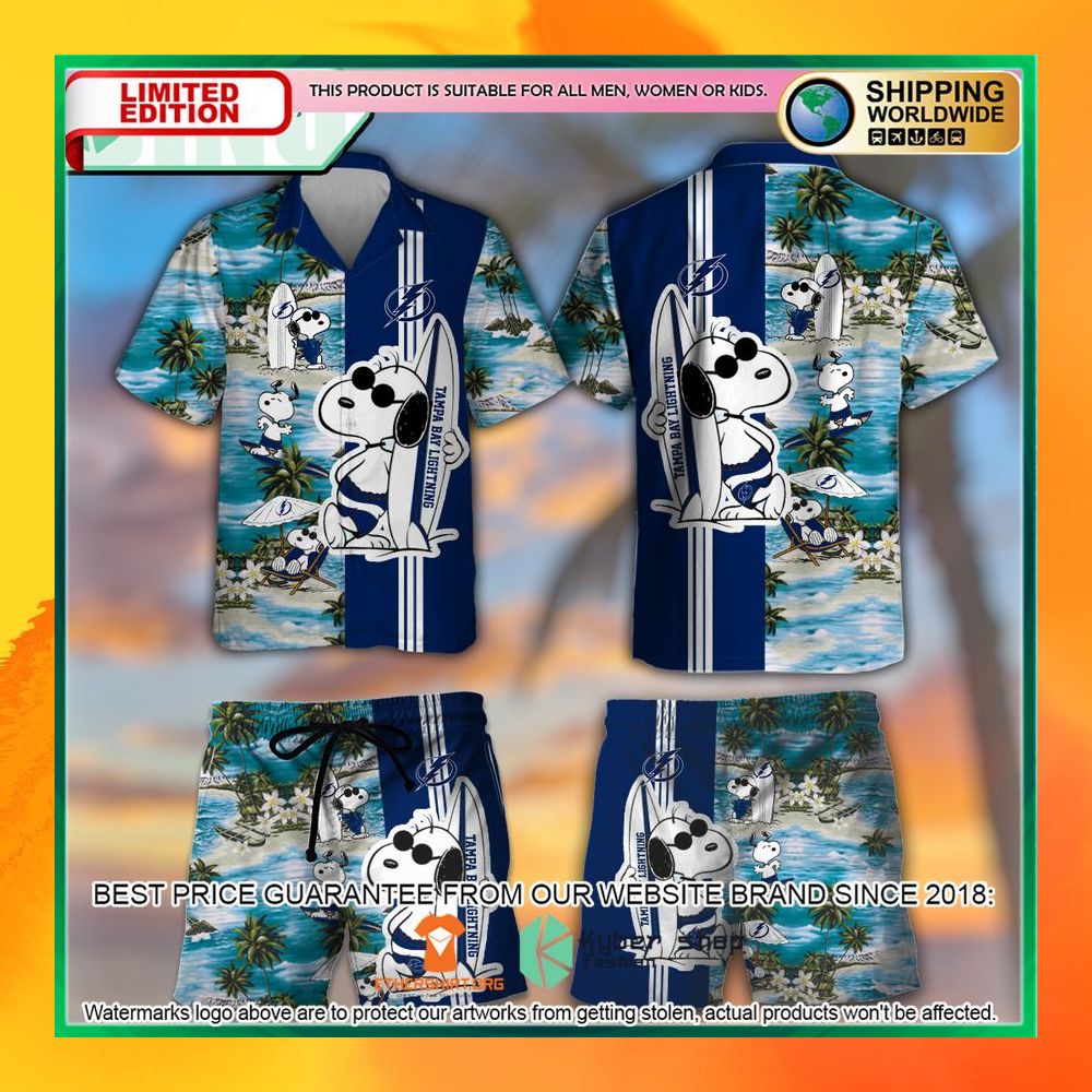 Tampa Bay Lightning Snoopy Hawaiian Shirt and Shorts 6 tampa bay lightning snoopy hawaiian shirt and shorts 3 775