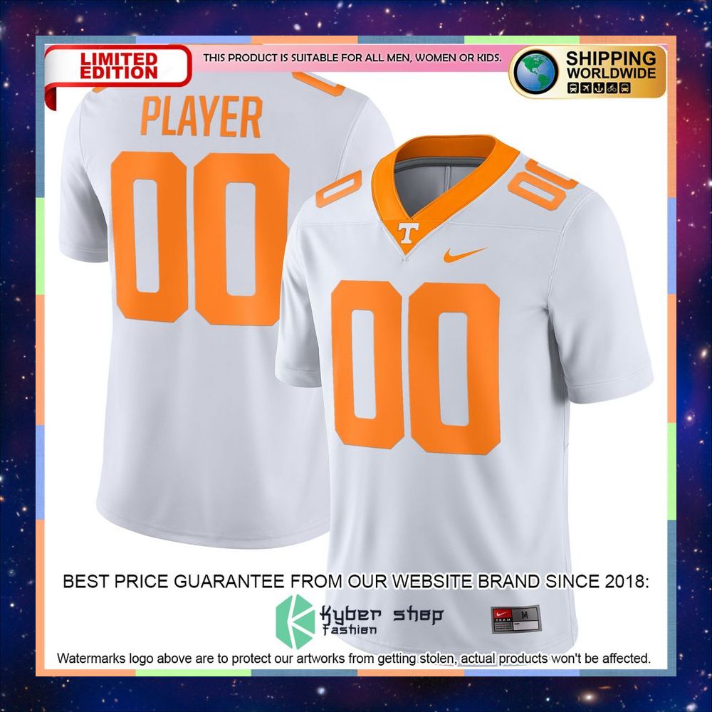 Tennessee Volunteers Nike CUSTOM NIL White Football Jersey 8 Tennessee Volunteers Nike CUSTOM NIL White Football Jersey word2