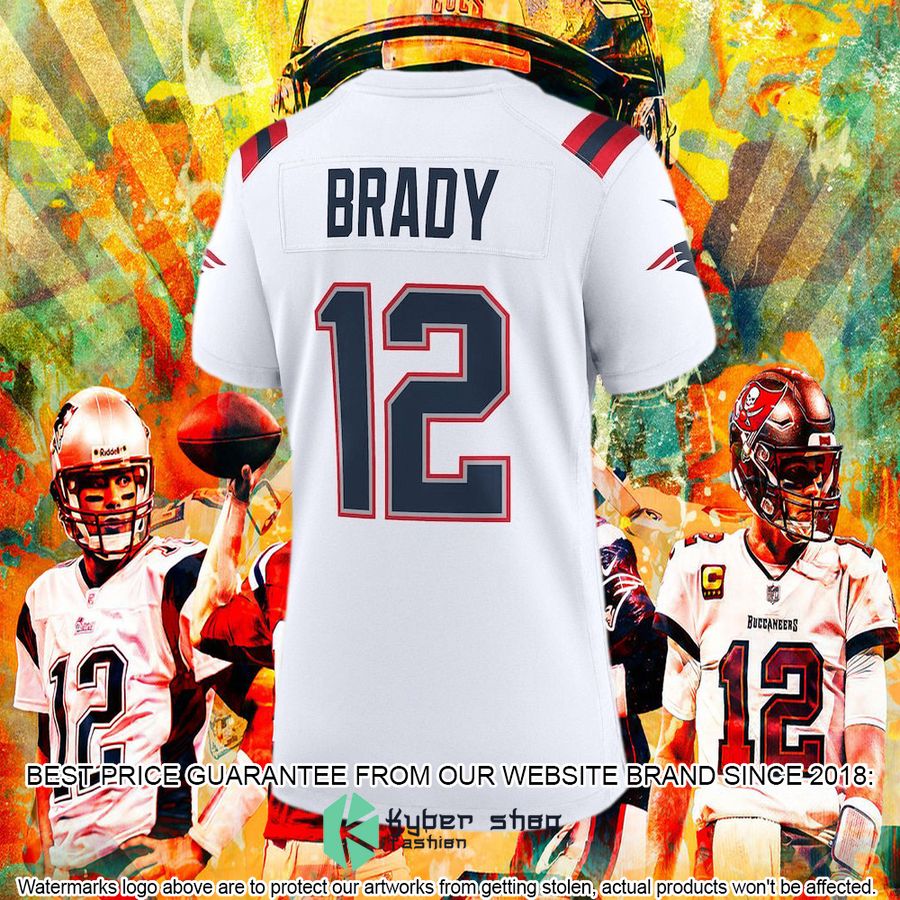 Tom Brady New England Patriots Women's White Football Jersey 6 Tom Brady New England Patriots Women's White Football Jersey word1