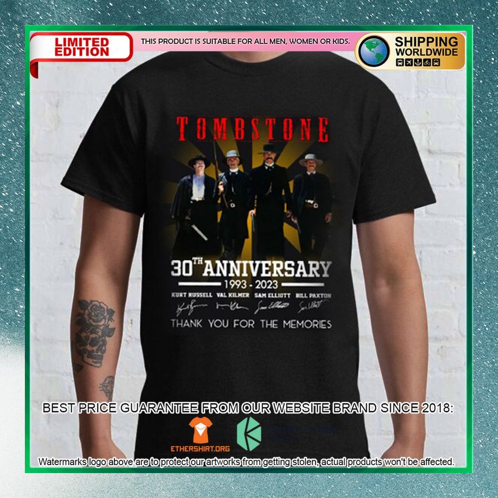 Tombstone 30th Anniversary Thank You For The Memories Shirt, Hoodie 5 tombstone 30th anniversary thank you for the memories shirt hoodie 2 563