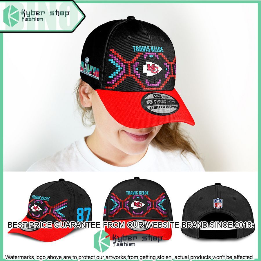 Travis Kelce 87 Tight End Kansas City Chiefs Super Bowl LVII Tarmac Cap 4 travis kelce 87 tight end kansas city chiefs super bowl lvii tarmac cap 4 515