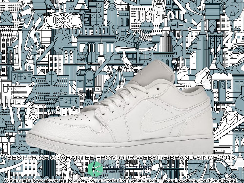 Triple White Tumbled Leather Air Jordan 1 Low 3 Triple White Tumbled Leather Air Jordan 1 Low word1