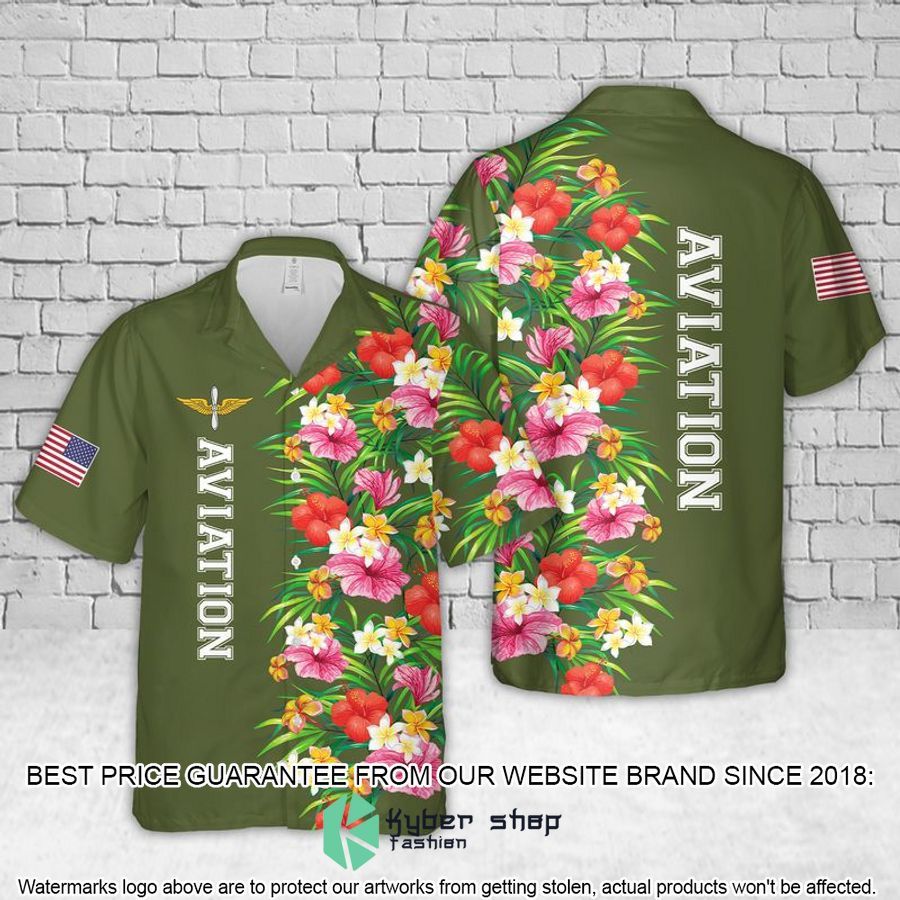 US Army Aviation Branch Badge Hawaiian Shirt