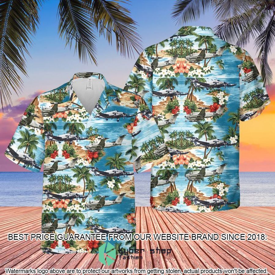 US Army Beechcraft RC-12 Guardrail blue Hawaiian Shirt