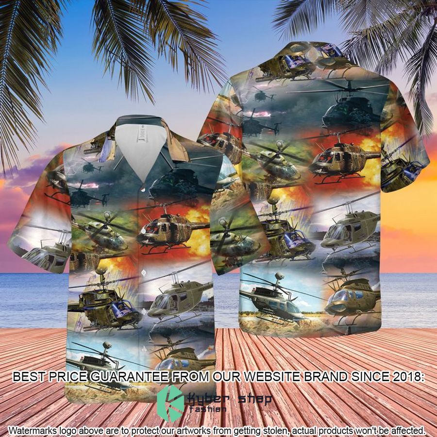 US Army Bell OH-58 Kiowa helicopter Hawaiian Shirt