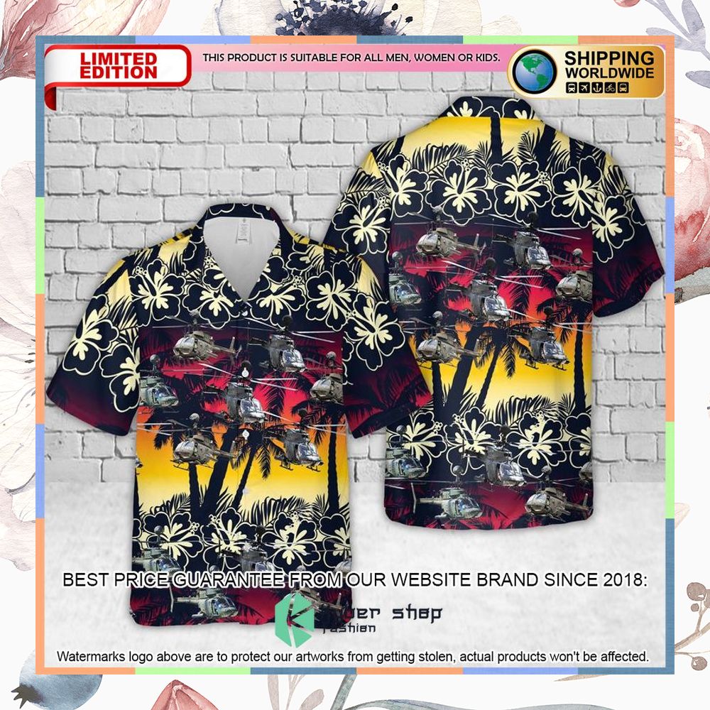US Army Bell OH-58 Kiowa palm tree flowers Hawaiian Shirt 3 US Army Bell OH-58 Kiowa palm tree flowers Hawaiian Shirt word2