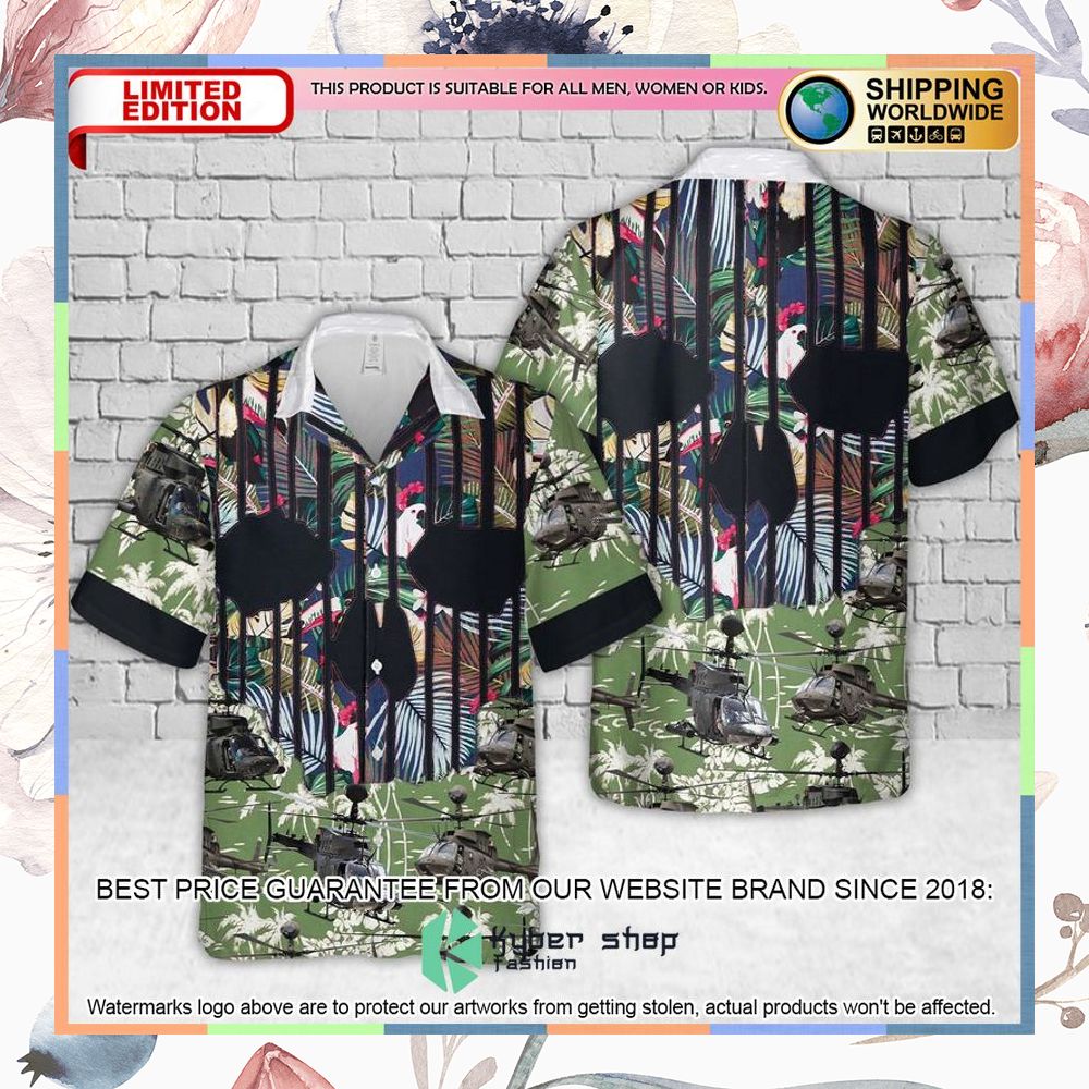 US Army Bell OH-58 Kiowa tropical Hawaiian Shirt 3 US Army Bell OH-58 Kiowa tropical Hawaiian Shirt word1