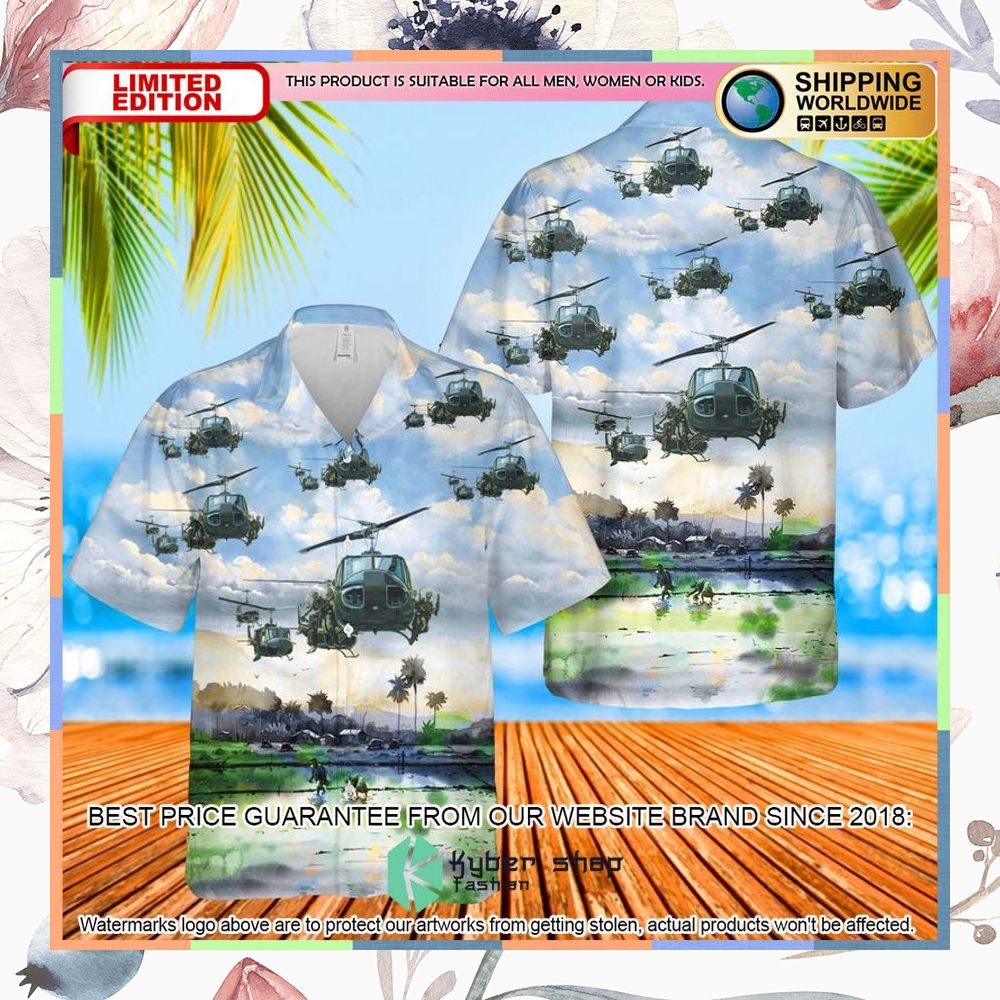 US Army Bell UH-1 Huey sky Hawaiian Shirt 3 US Army Bell UH-1 Huey sky Hawaiian Shirt word2