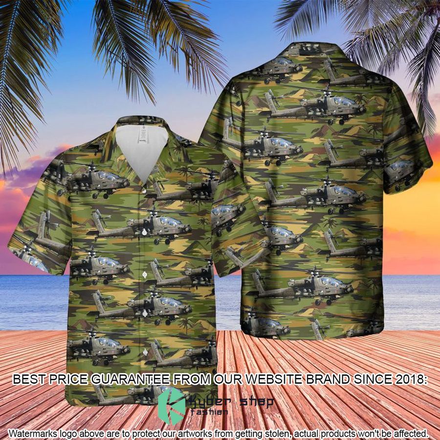 US Army Boeing AH-64D Apache Hawaiian Shirt