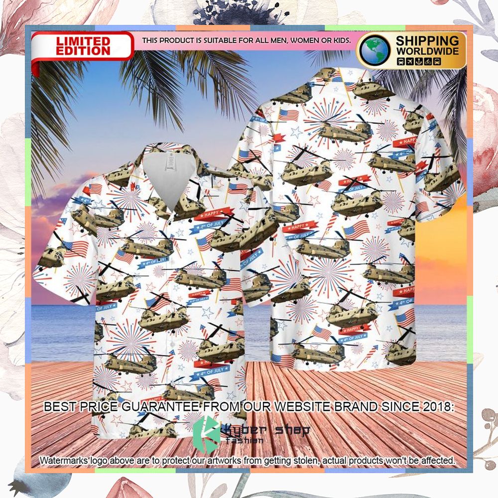 US Army Boeing CH-47 Chinook 4th Of July Hawaiian Shirt 3 US Army Boeing CH-47 Chinook 4th Of July Hawaiian Shirt word1