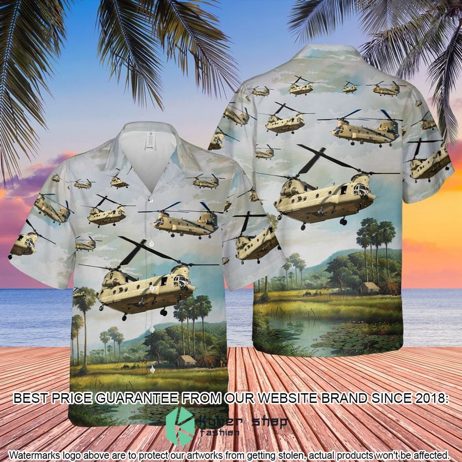 US Army Boeing CH-47 Chinook Hawaiian Shirt