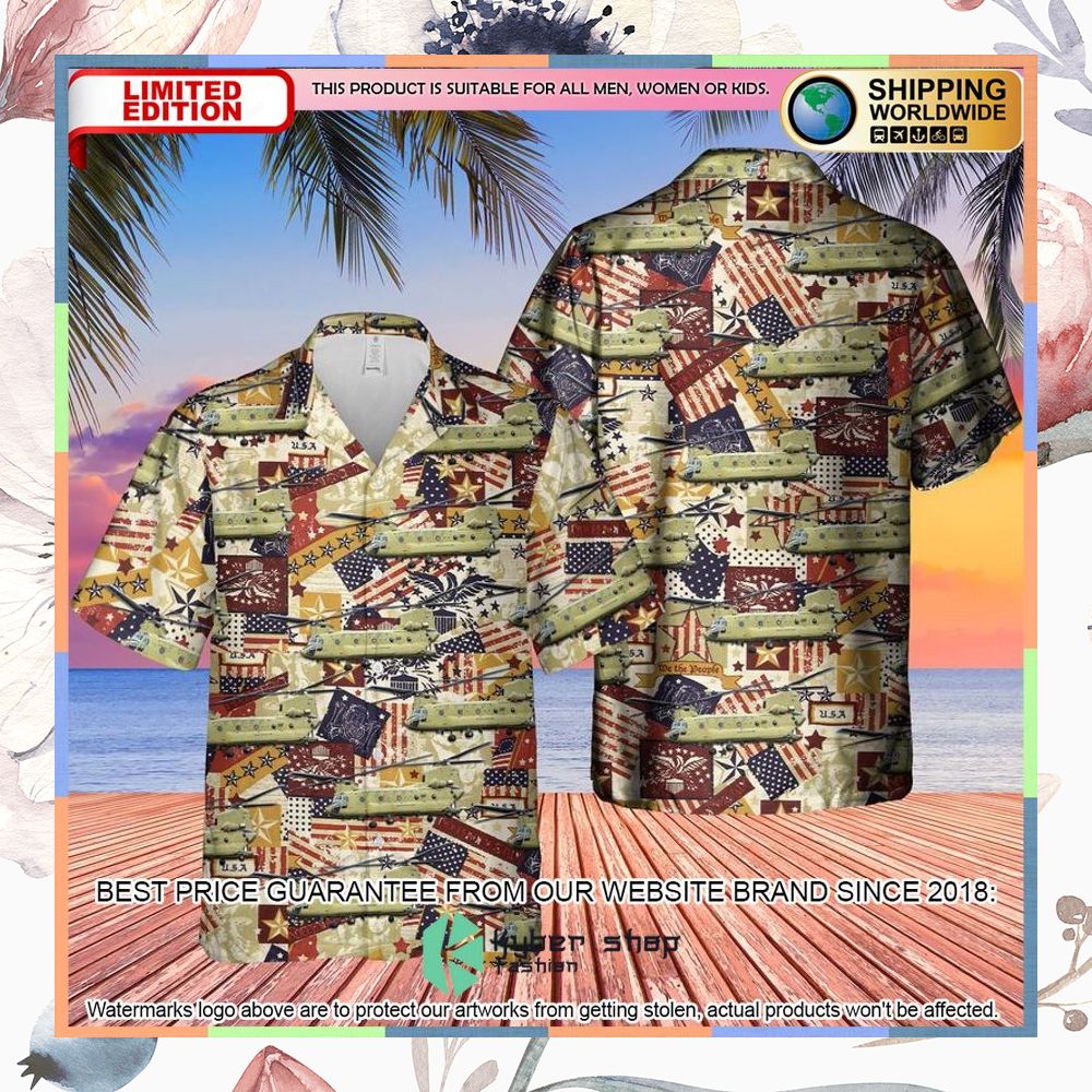 US Army Boeing CH-47F Chinook Hawaiian Shirt 3 US Army Boeing CH-47F Chinook Hawaiian Shirt word3