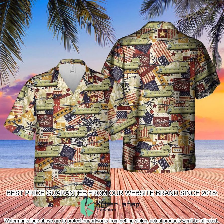 US Army Boeing CH-47F Chinook Hawaiian Shirt