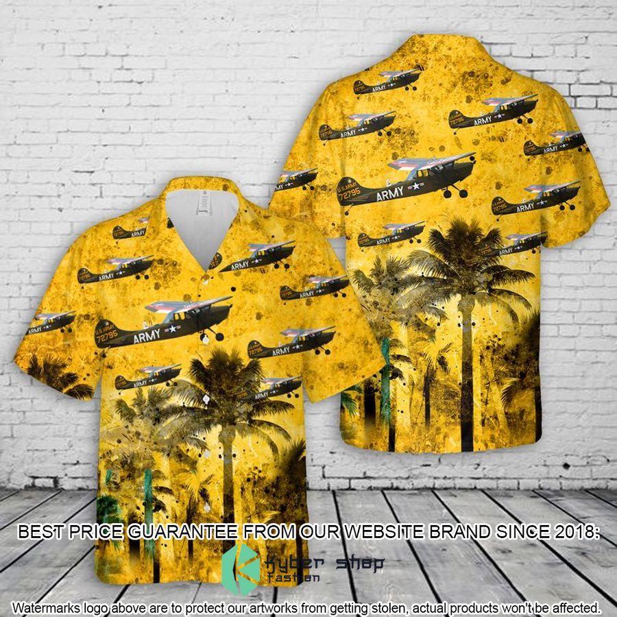 US Army Cessna O-1 Bird Dog palm tree Hawaiian Shirt