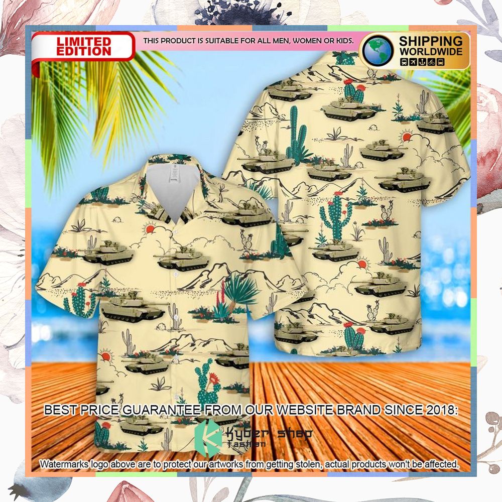 US Army M1 Abrams Hawaiian Shirt 17 US Army M1 Abrams Hawaiian Shirt word1