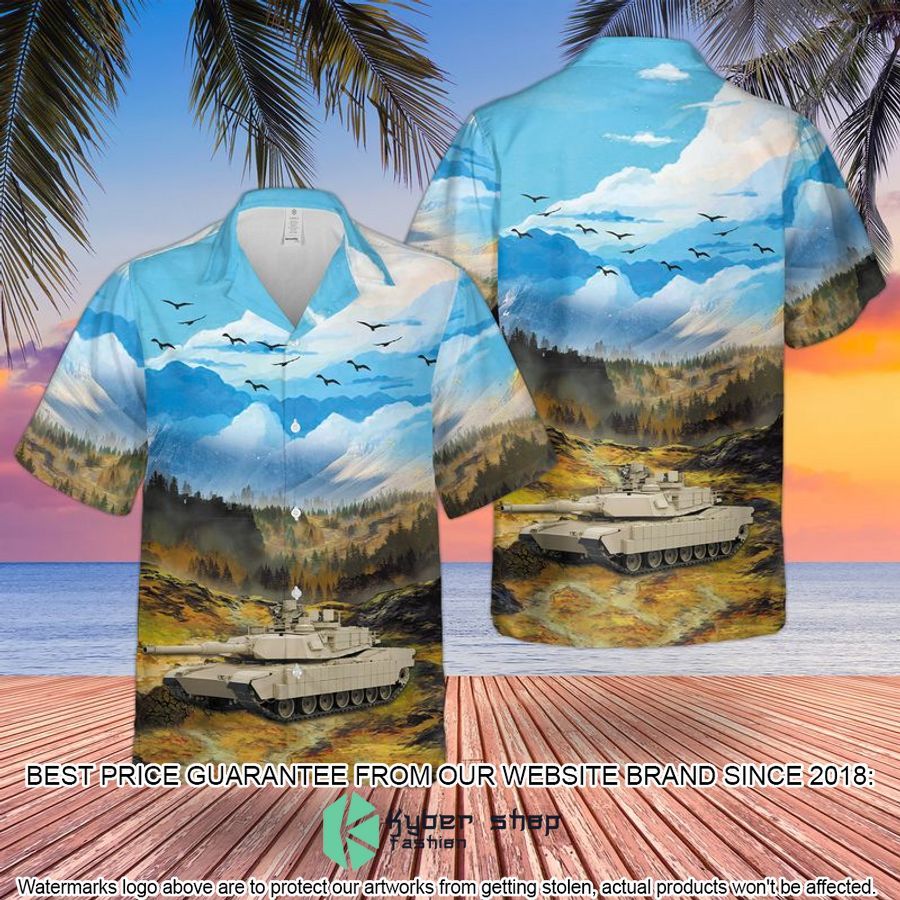 US Army M1 Abrams Tank Hawaiian Shirt