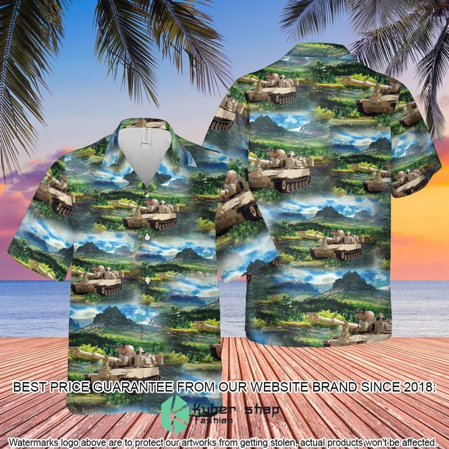 US Army M109 Paladin Tank Hawaiian Shirt