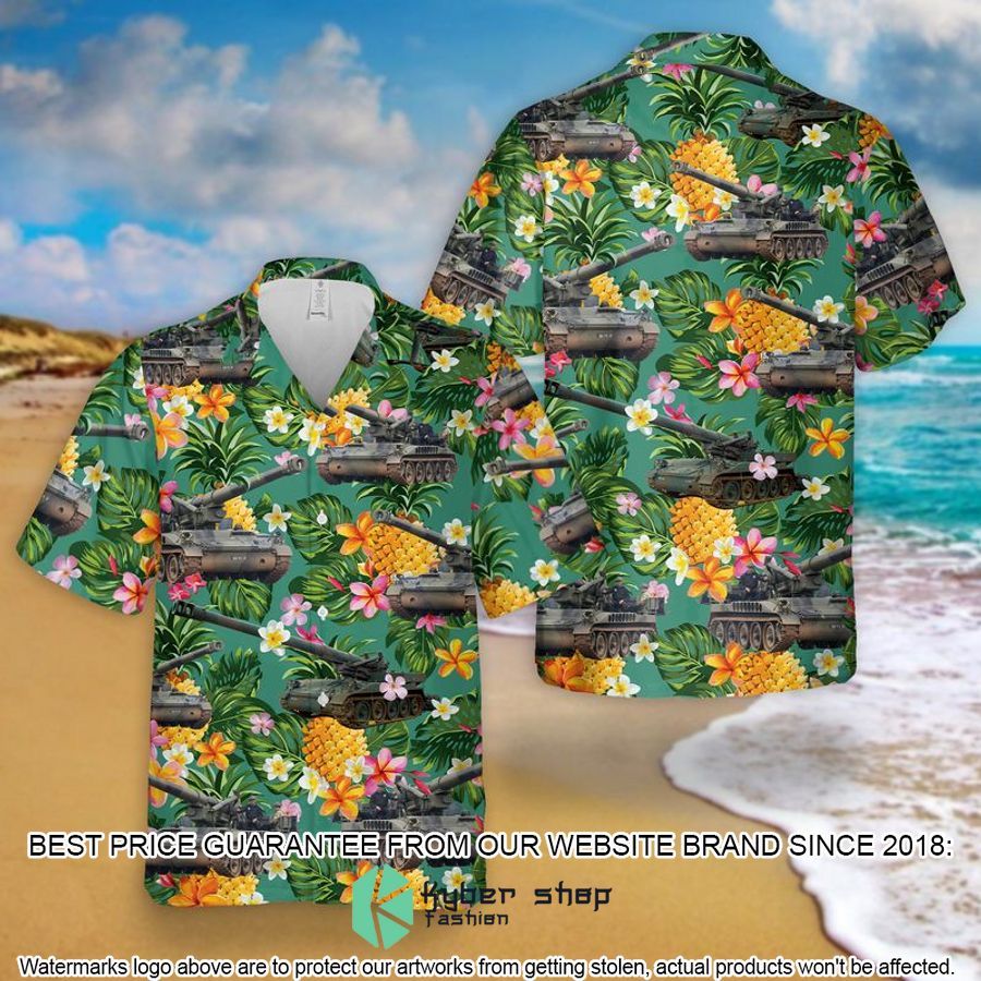 US Army M110 howitzer Flag pineapple Hawaiian Shirt