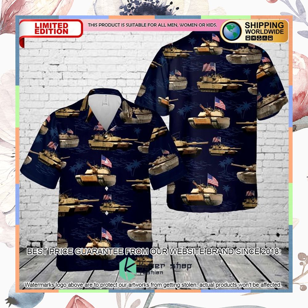 US Army M1A1 Abrams Tank July 4th Hawaiian Shirt 3 US Army M1A1 Abrams Tank July 4th Hawaiian Shirt word2