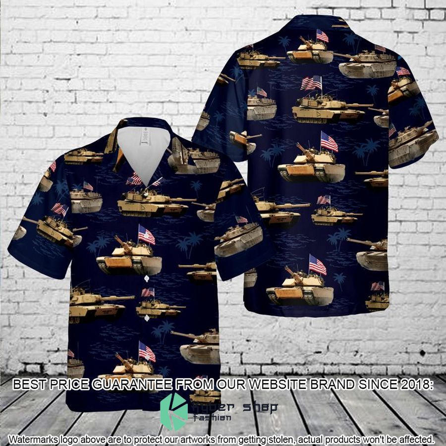 US Army M1A1 Abrams Tank July 4th Hawaiian Shirt