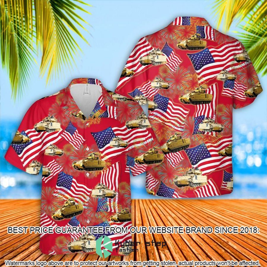 US Army M2A3 Bradley 4th July Hawaiian Shirt
