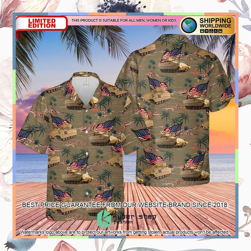 US Army M2A3 Bradley 4th Of July Hawaiian Shirt 3 US Army M2A3 Bradley 4th Of July Hawaiian Shirt word3