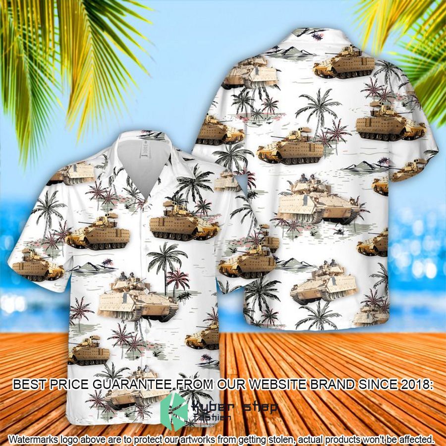 US Army M2A3 Bradley white Hawaiian Shirt