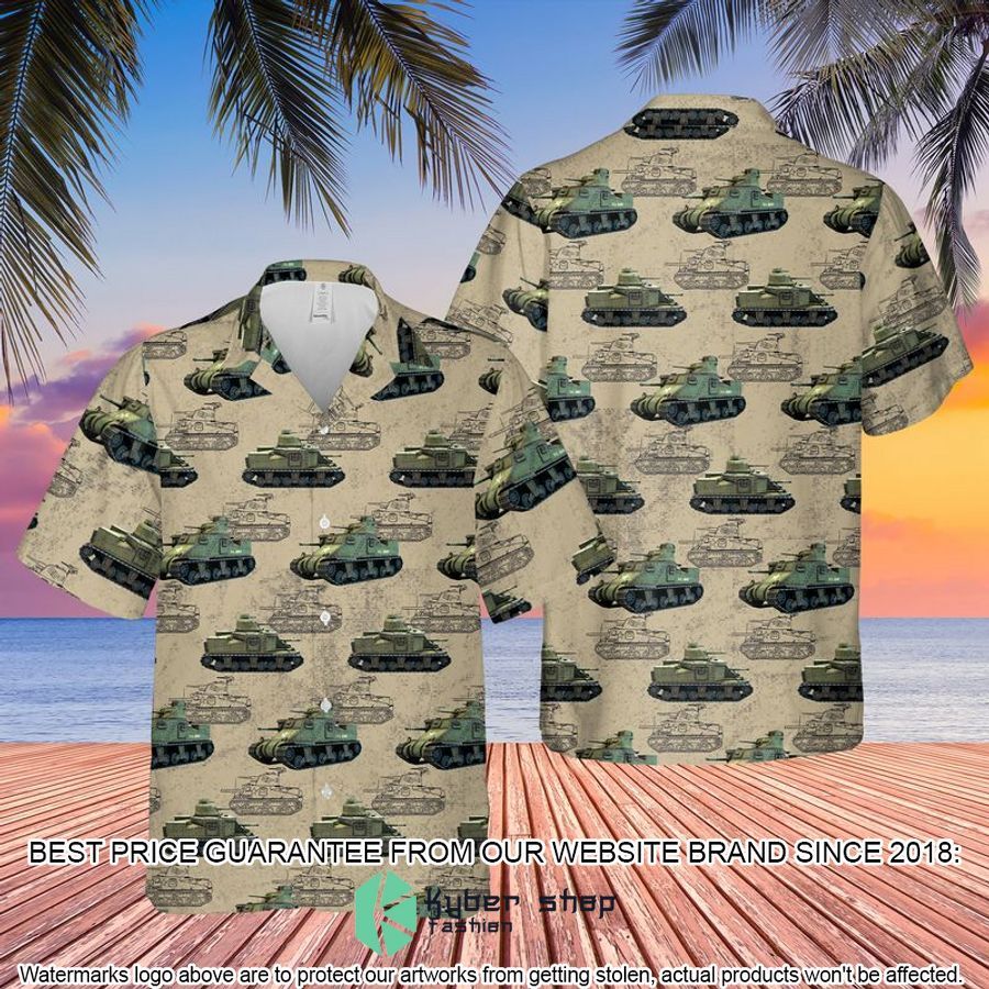 US Army M3 Lee Tank Hawaiian Shirt